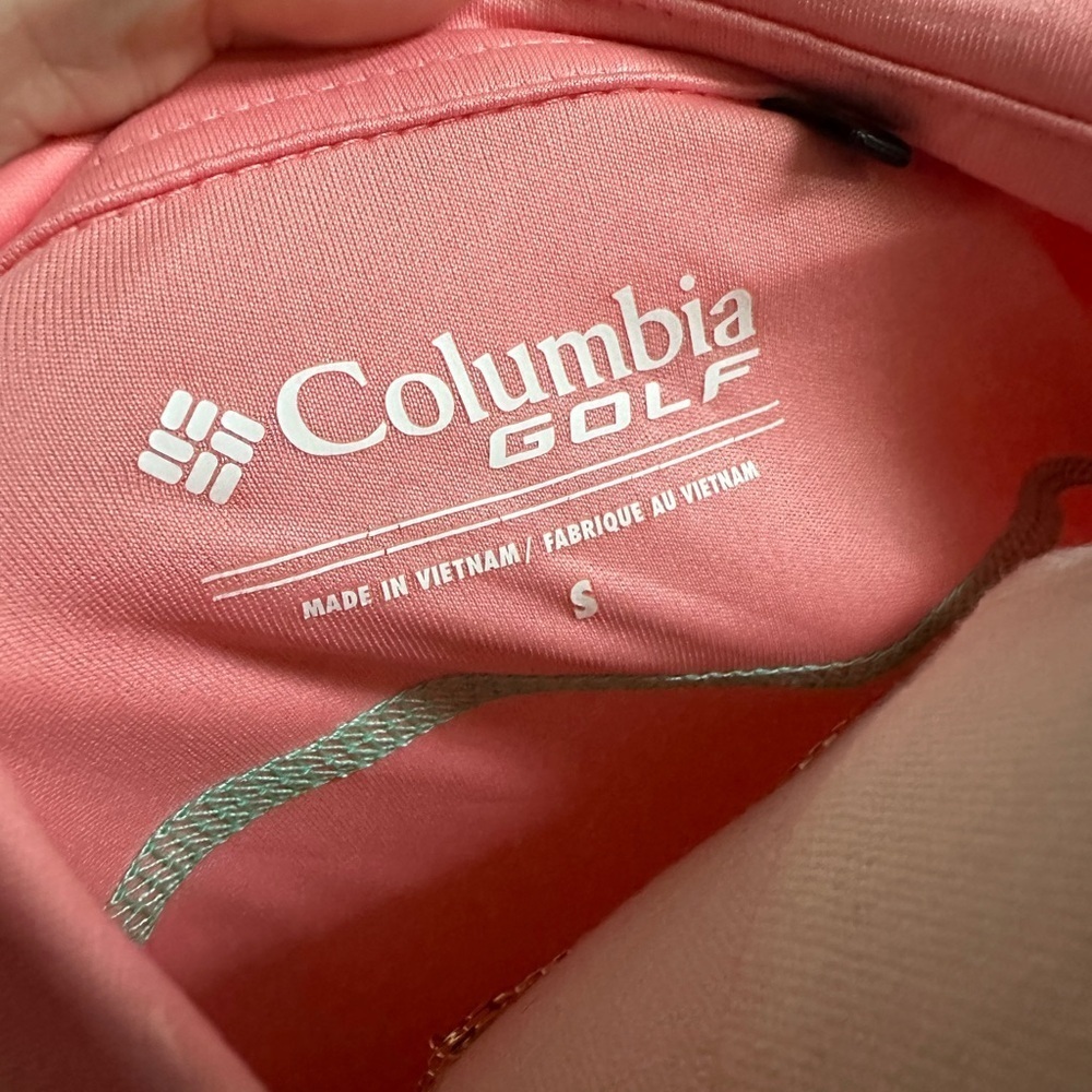 Columbia Pink Golf Shirt with Tomahawk Golf Course Embroidered Logo - Picture 4 of 4